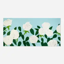 Alex Katz, White Roses, 2014, screenprint in colors on Saunders Waterford