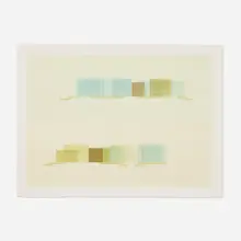 Kevin Appel, House View West Over East (Green), 1999, liquid acrylic on Fabriano Uno