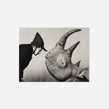 Philippe Halsman, Dalí with Rhinoceros (from the Halsman/Dalí portfolio)