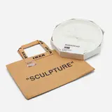 Virgil Abloh, Markerad clock and bag, 2019, powder-coated steel, plastic, glass
