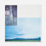 John Baldessari, The Overlap Series: Double Motorcyclists and Landscape (Icelandic 2003), 2003, lithograph in colors on Somerset