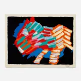 Untitled (from the Cats series) by Karel Appel, 1979, lithograph in colors on Japan paper, sold Mar 2023