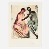 Anthony and Cleopatra (from the Les Amoureux suite) by Salvador Dalí, 1979, lithograph in colors on Arches, sold Mar 2025