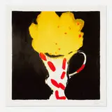 Donald Sultan, Matisse Flowers and Vase (from the Visual Poetics portfolio), 1998, screenprint in colors