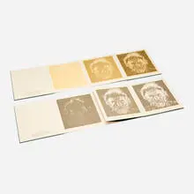 Chuck Close, Lucas/Book, 1991, two seven-panel accordion-folded artist's books with letterpress on Mohawk Superfine Cover
