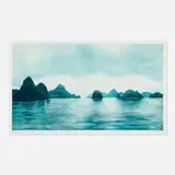 April Gornik, Halang Bay, 2004, etching in colors with linen pulp painting