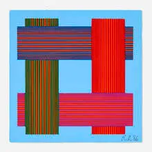 Annual Edition by Richard Anuszkiewicz, 1986, screenprint in colors on Masonite, sold Mar 2025