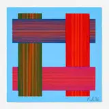 Richard Anuszkiewicz, Annual Edition, 1986, screenprint in colors on Masonite