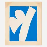 Adja Yunkers, White on Blue I, 1968, screenprint in colors