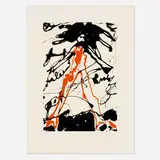 Claes Oldenburg, Striding Figure (from Conspiracy: The Artist as Witness porfolio), screenprint in colors on C.M. Fabriano Cotone