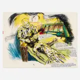 No Title (If faith brought) by Raymond Pettibon, 2005, watercolor, pen and ink on paper, sold Mar 2025