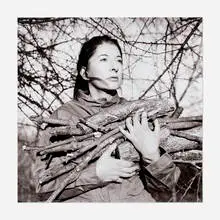 Marina Abramović, Portrait with Firewood, 2009, archival pigment print on cotton paper mounted to Dibond