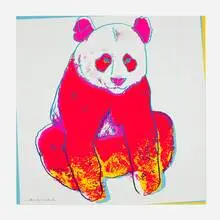 Andy Warhol, Giant Panda (from the Endangered Species series), 1983, screenprint in colors on Lenox Museum Board