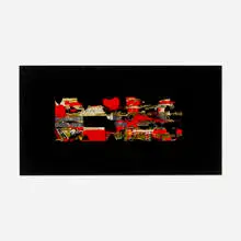 Untitled (Valentine's Card) by Alberto Burri, 1976, acrylic, tempera and collage on hinged mat board, sold Mar 2025