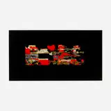 Alberto Burri, Untitled (Valentine's Card), 1976, acrylic, tempera and collage on hinged mat board