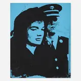 Jackie by Andy Warhol, 1964, synthetic polymer and silkscreen ink in colors on canvas, sold Mar 2025