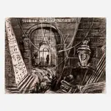 William Kentridge, Drawing from Preparing the Flute (Outdoor Scene), 2005, charcoal and pastel on paper