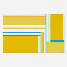 Ilya Bolotowsky, Yellow Rectangular, 1975, oil on canvas