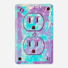 Nick Doyle, Purple Rain, 2023, dyed and bleached denim on panel