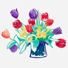 Tom Wesselmann, Birthday Bouquet (Hat Vase), 1988-91, alkyd on cut-out steel