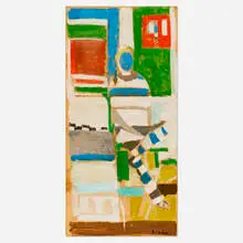 Janice Biala, Untitled, c. 1971, oil on paper laid to board