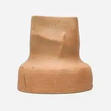 Circle-Square by Robert Turner, 1977, bisque stoneware, sold Feb 2025