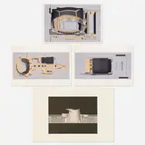 Arata Isozaki, Four works, 1983-91, screenprint in colors