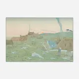 Henri Rivière, Le lever de la lune (from Les aspects de la nature series), 1898, lithograph in colors