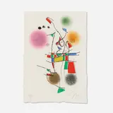 Joan Miró, Untitled (from the Miranda et la spirale suite), 1979, etching and aquatint in colors