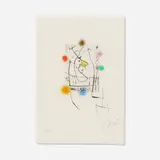 Joan Miró, Untitled (from the Miranda et la spirale suite), 1979, etching and aquatint in colors