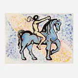 Le cavalier (from La jungle humaine series) by Salvador Dalí, 1976, lithograph in colors on Arches, sold Mar 2023