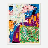 Nancy Graves, View of Earth from the Air (National Air and Space Museum poster), 1975, screenprint in colors