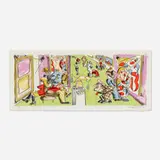 Red Grooms, Museum, 1978, offset lithograph in colors on F.J. Head Handmade