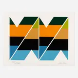 Larry Zox, Scissors Jack I, 1978, screenprint in colors