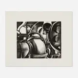 Howard Cook, Engine Room, 1930, lithograph