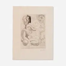 Pablo Picasso, Dormeuse et sculptures, etching