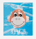 Jeff Koons, WOW (Works on Whatever) Project Monkey Train Blue Beach Towel, 2008, digital print on brushed cotton towel