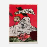 Guillaume Cornelis van Beverloo, Le passage de l'oiseau, 1970, lithograph in colors