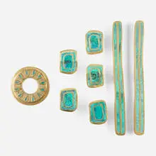 Pepe Mendoza, Hardware collection, 1958, bronze, ceramic inlay