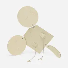 Geometric Mouse, Scale D "Home-made" by Claes Oldenburg, 1971, offset lithograph on die-cut paper with stainless steel wire hinges and beads, offset lithograph on paper, sold Oct 2021