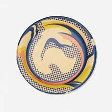 Paper Plate by Roy Lichtenstein, 1969, screenprint in colors on paper plate, sold Oct 2021