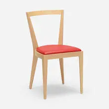 Livia chair by Gio Ponti, beech, leather, sold Oct 2021
