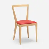 Livia chair by Gio Ponti, beech, leather, sold Oct 2021
