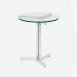 Hans Eichenberger, Alpha table, chrome-plated steel, glass