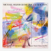 Michael Heizer, Michael Heizer: Geometric Extraction exhibition poster, 1983, offset lithograph in colors