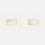 Robert Wilson, Untitled (two works from the Artifacts at the End of a Decade portfolio), 1981, etching