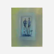 Holly Roberts, Leaving Paradise, 1998, gelatin silver print with oil paint
