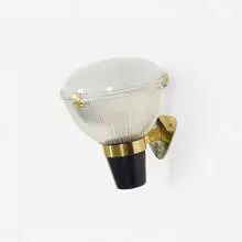 Sconce by Ignazio Gardella, 1960, glass, brass, enameled aluminum, sold Oct 2021