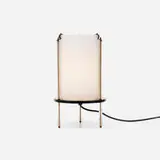 Umberto Riva, Table lamp, model 2656, 1980, cased glass, crystal, Pirex glass, brass