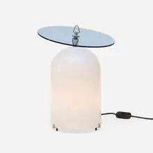 Franco Raggi, Cap table lamp, model 2722, 1982, cased glass, enameled brass